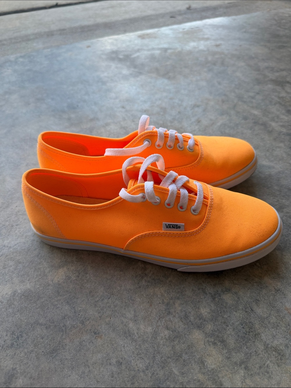 Vans Orange Low-Top Canvas Sneakers